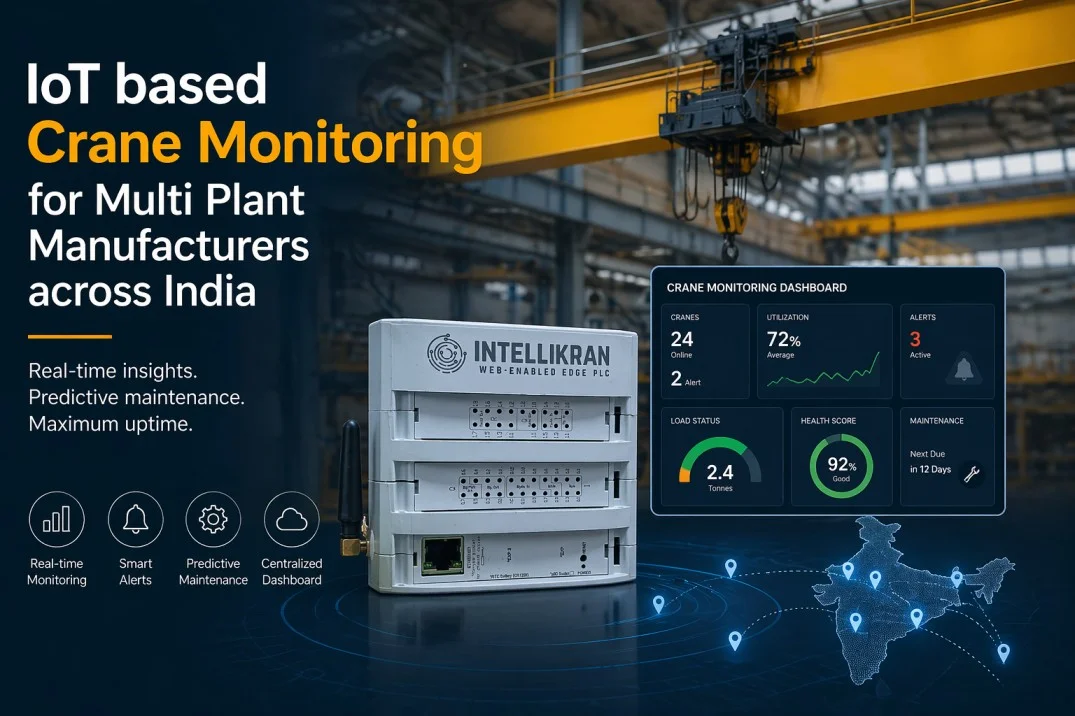 IoT based crane monitoring for multi plant manufacturers across India